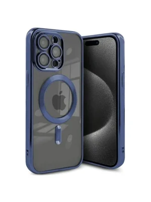 Newface iPhone 15 Pro Max Kılıf Kross Magneticsafe Kapak - Lacivert