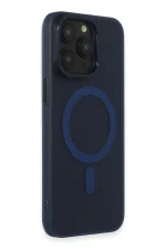 Newface iPhone 15 Pro Max Kılıf Lodos Magneticsafe Mat Kapak - Mavi - Görsel 2