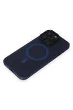 Newface iPhone 15 Pro Max Kılıf Lodos Magneticsafe Mat Kapak - Mavi - Görsel 4