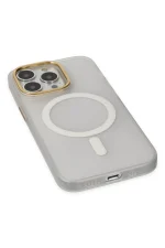 Newface iPhone 15 Pro Max Kılıf Lodos Magneticsafe Mat Kapak - Şeffaf - Görsel 4