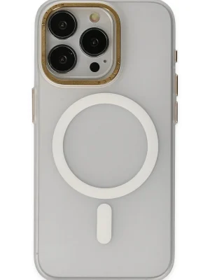 Newface iPhone 15 Pro Max Kılıf Lodos Magneticsafe Mat Kapak - Şeffaf