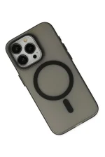 Newface iPhone 15 Pro Max Kılıf Lodos Magneticsafe Mat Kapak - Siyah - Görsel 3