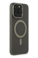 Newface iPhone 15 Pro Max Kılıf Lodos Magneticsafe Mat Kapak - Titan Gri - Görsel 2