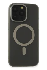 Newface iPhone 15 Pro Max Kılıf Lodos Magneticsafe Mat Kapak - Titan Gri