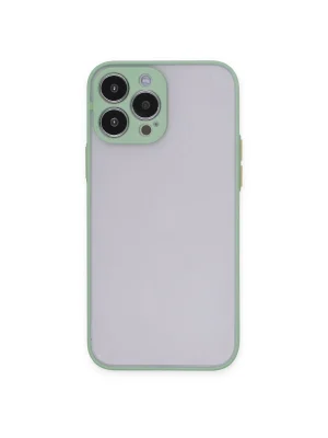 Newface iPhone 15 Pro Max Kılıf Montreal Silikon Kapak - Açık Yeşil