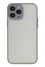 Newface iPhone 15 Pro Max Kılıf Montreal Silikon Kapak - Gri