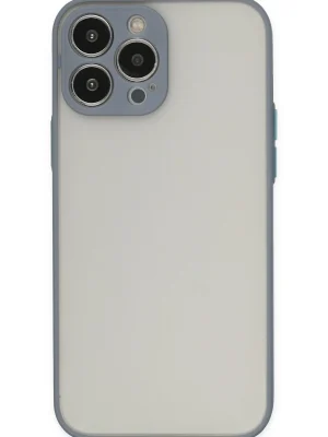 Newface iPhone 15 Pro Max Kılıf Montreal Silikon Kapak - Gri