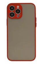 Newface iPhone 15 Pro Max Kılıf Montreal Silikon Kapak - Kırmızı