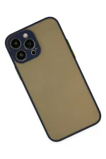 Newface iPhone 15 Pro Max Kılıf Montreal Silikon Kapak - Lacivert - Görsel 3