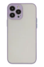 Newface iPhone 15 Pro Max Kılıf Montreal Silikon Kapak - Mor
