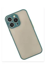 Newface iPhone 15 Pro Max Kılıf Montreal Silikon Kapak - Yeşil - Görsel 2