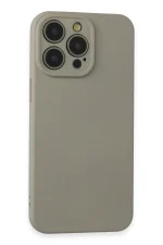 Newface iPhone 15 Pro Max Kılıf Nano içi Kadife Silikon - Beyaz Titanyum
