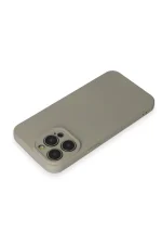 Newface iPhone 15 Pro Max Kılıf Nano içi Kadife Silikon - Beyaz Titanyum - Görsel 3