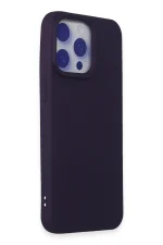 Newface iPhone 15 Pro Max Kılıf Nano içi Kadife Silikon - Mor - Görsel 2
