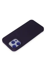 Newface iPhone 15 Pro Max Kılıf Nano içi Kadife Silikon - Mor - Görsel 3