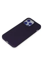 Newface iPhone 15 Pro Max Kılıf Nano içi Kadife Silikon - Mor - Görsel 4