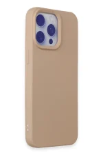 Newface iPhone 15 Pro Max Kılıf Nano içi Kadife Silikon - Pudra - Görsel 2