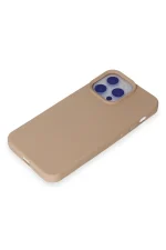 Newface iPhone 15 Pro Max Kılıf Nano içi Kadife Silikon - Pudra - Görsel 4