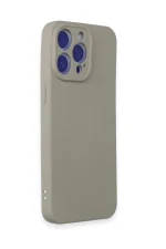 Newface iPhone 15 Pro Max Kılıf Nano içi Kadife Silikon - Titan Gri - Görsel 2