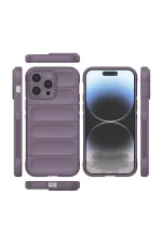 Newface iPhone 15 Pro Max Kılıf Optimum Silikon - Mor - Görsel 3