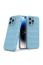 Newface iPhone 15 Pro Max Kılıf Optimum Silikon - Sky Blue - Görsel 3