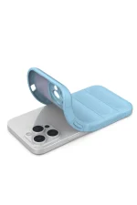 Newface iPhone 15 Pro Max Kılıf Optimum Silikon - Sky Blue - Görsel 4