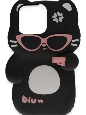 Newface iPhone 15 Pro Max Kılıf Poky Karakter Silikon Kapak - Desen 1