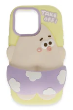 Newface iPhone 15 Pro Max Kılıf Poky Karakter Silikon Kapak - Desen 5