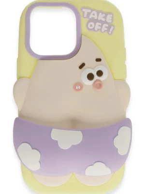 Newface iPhone 15 Pro Max Kılıf Poky Karakter Silikon Kapak - Desen 5