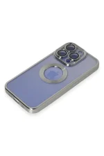 Newface iPhone 15 Pro Max Kılıf Slot Silikon - Gümüş - Görsel 4
