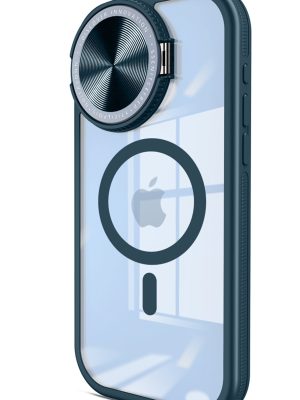 Newface iPhone 15 Pro Max Kılıf Teleskop Lens Magsafe Silikon Kapak - Lacivert