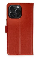 Newface iPhone 15 Pro Max Kılıf Trend S Plus Kapaklı Kılıf - Kırmızı