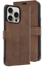 Newface iPhone 15 Pro Max Kılıf Trend S Plus Kapaklı Kılıf - Taba