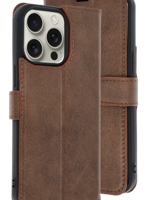 Newface iPhone 15 Pro Max Kılıf Trend S Plus Kapaklı Kılıf - Taba