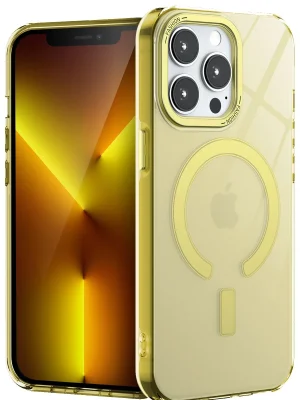 Newface iPhone 15 Pro Max Kılıf Troy Magsafe Kapak - Sarı