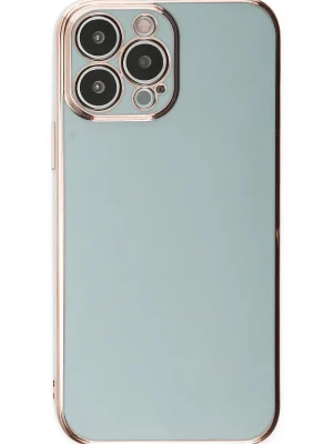 Newface iPhone 15 Pro Max Kılıf Volet Silikon - Açık Yeşil