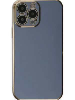 Newface iPhone 15 Pro Max Kılıf Volet Silikon - Mavi