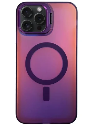 Newface iPhone 15 Pro Max Primera Magsafe Standlı Kapak - Derin Mor