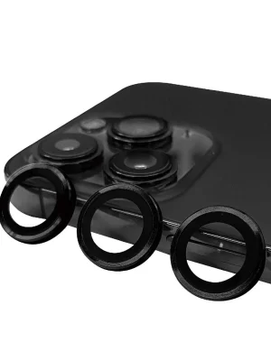 Newface iPhone 15 Pro Max Raze Metal Kamera Lens - Siyah