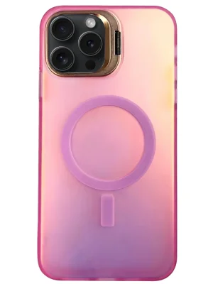 Newface iPhone 15 Pro Primera Magsafe Standlı Kapak - Pembe