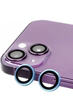 Newface iPhone 15 Raze Metal Kamera Lens - Mavi