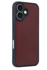 Newface iPhone 16 Kılıf Aras Deri Kapak - Bordo - Görsel 2