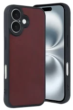 Newface iPhone 16 Kılıf Aras Deri Kapak - Bordo