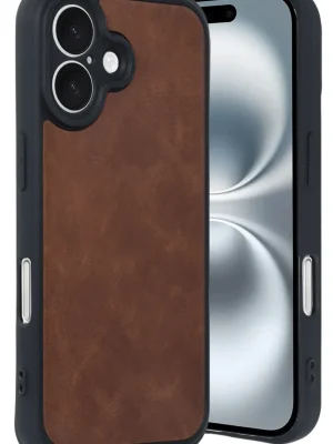 Newface iPhone 16 Kılıf Aras Deri Kapak - Taba