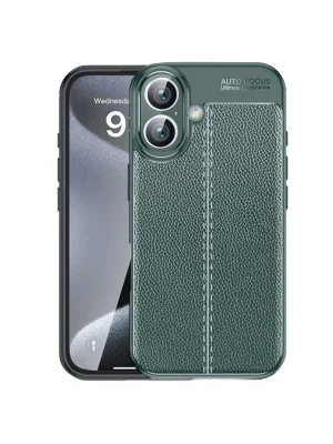 Newface iPhone 16 Kılıf Auto Focus Kapak - Koyu Yeşil