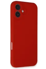 Newface iPhone 16 Kılıf First Silikon - Kırmızı - Görsel 2