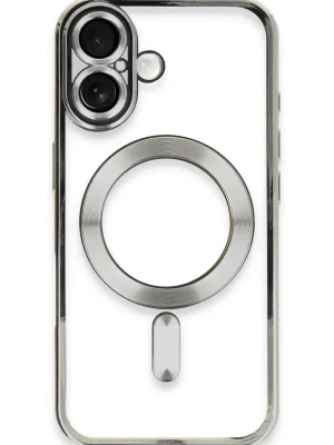 Newface iPhone 16 Kılıf Kross Magneticsafe Kapak - Gümüş