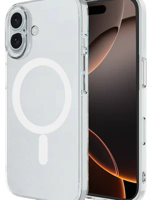 Newface iPhone 16 Kılıf Magneticsafe Şeffaf Silikon - Şeffaf