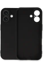 Newface iPhone 16 Kılıf Nano içi Kadife Silikon - Siyah - Görsel 2