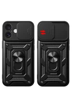 Newface iPhone 16 Kılıf Pars Lens Yüzüklü Silikon - Yeşil - Görsel 2